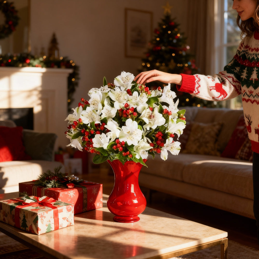 100 Blooms of Holiday Alstroemeria Fleur Concept