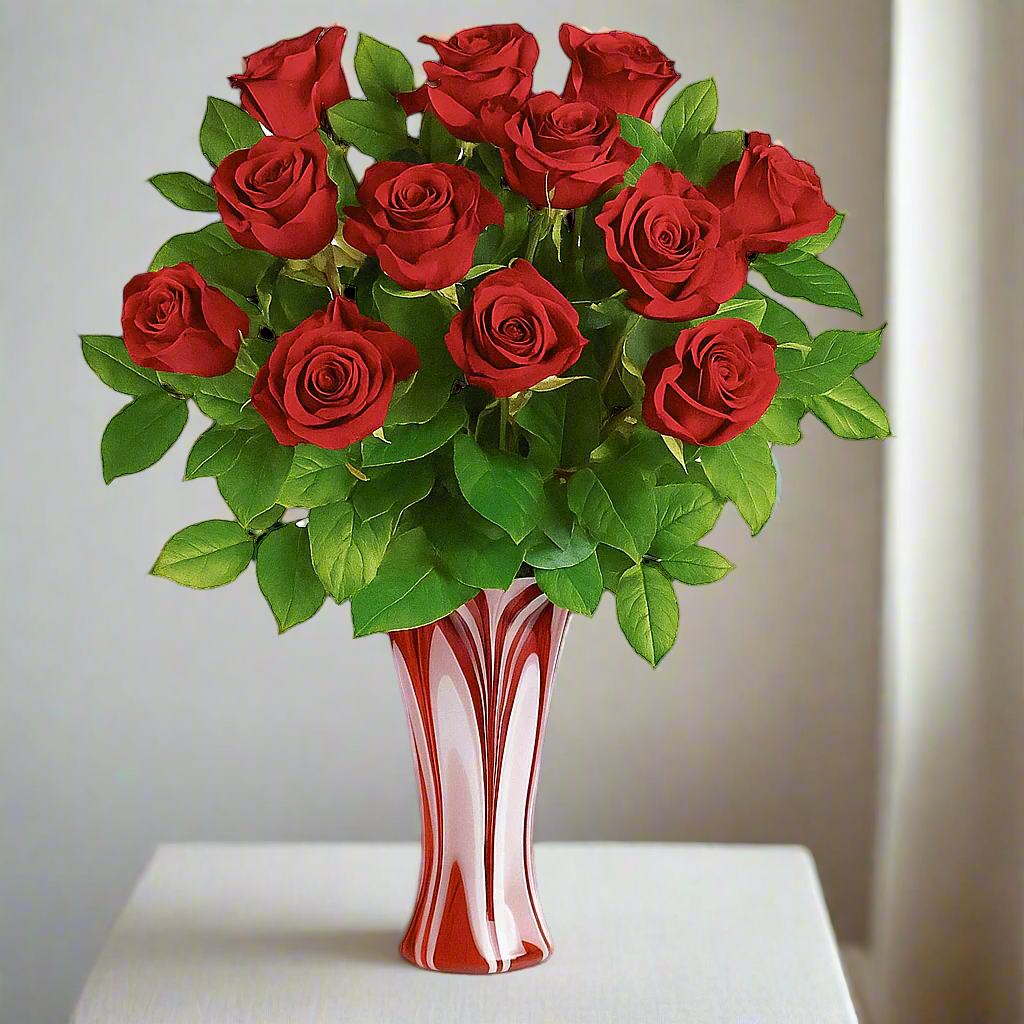 One Dozen Red Roses Fleur Concept