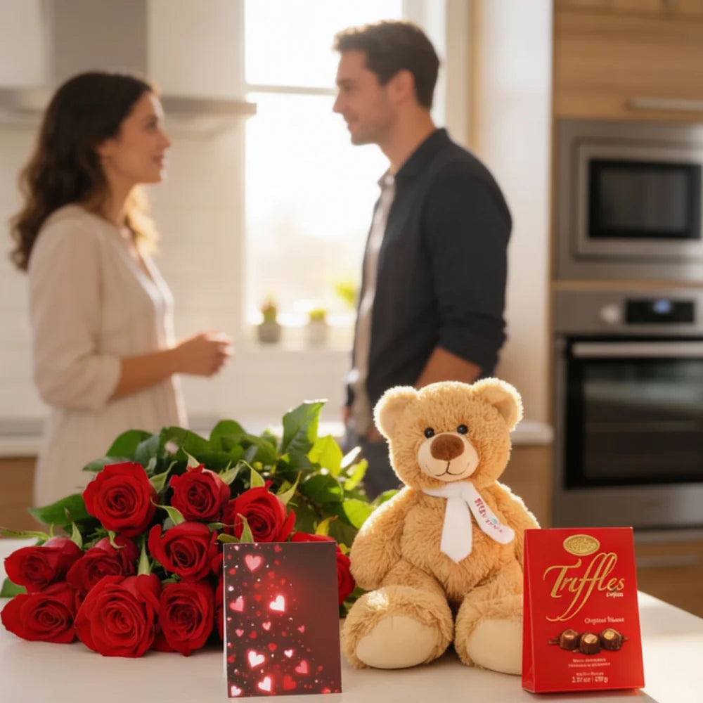 Dozen Gift Boxed Rose Combo Special Fleur Concept