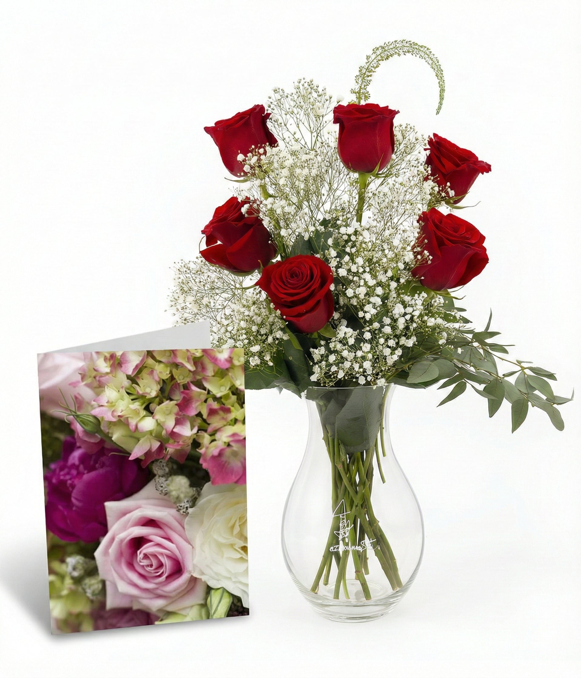 Half Dozen Sweetheart Roses Fleur Concept