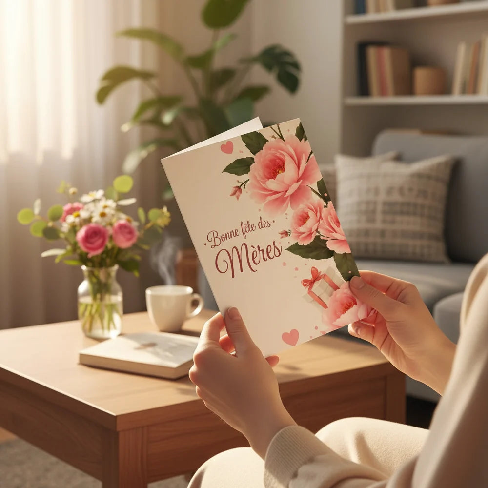 Full Size Greeting Card for Mom Fleur Concept