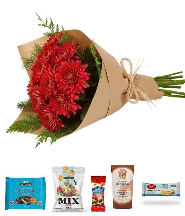 Christmas bouquet & gourmet treats