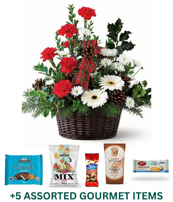 Christmas Joy Basket & Gourmet Bundle Fleur Concept
