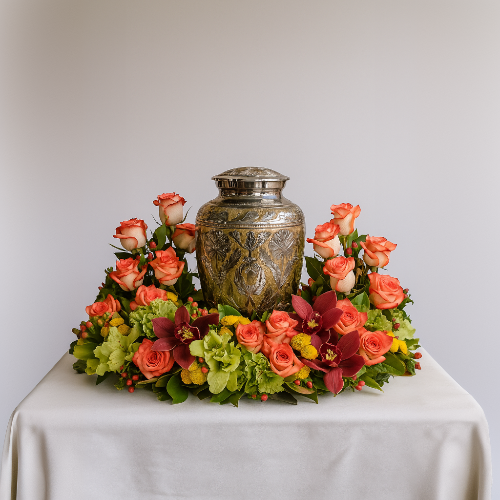 Arrangement pour Urne Coucher de Soleil