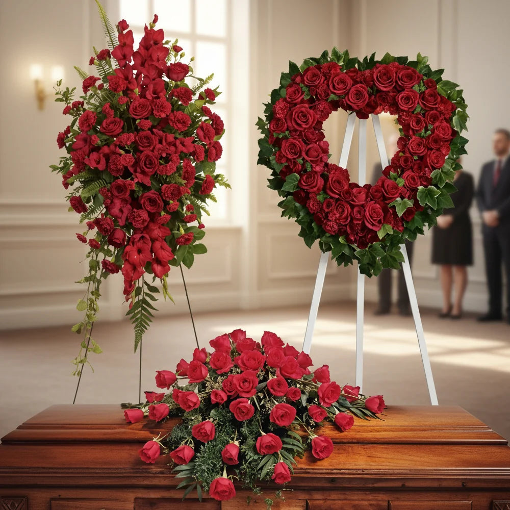Faithful Rose Funeral Flower Package Fleur Concept