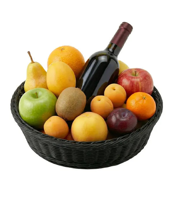 Fruit & Red Wine Basket Fleur Concept