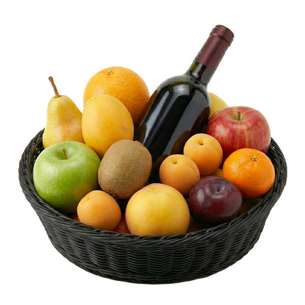 Fruit & Red Wine Basket Fleur Concept