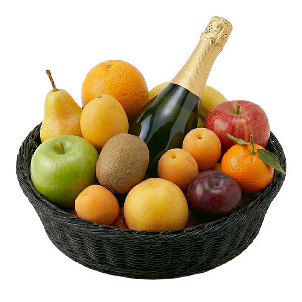 Fruit & Bubbly Basket Fleur Concept