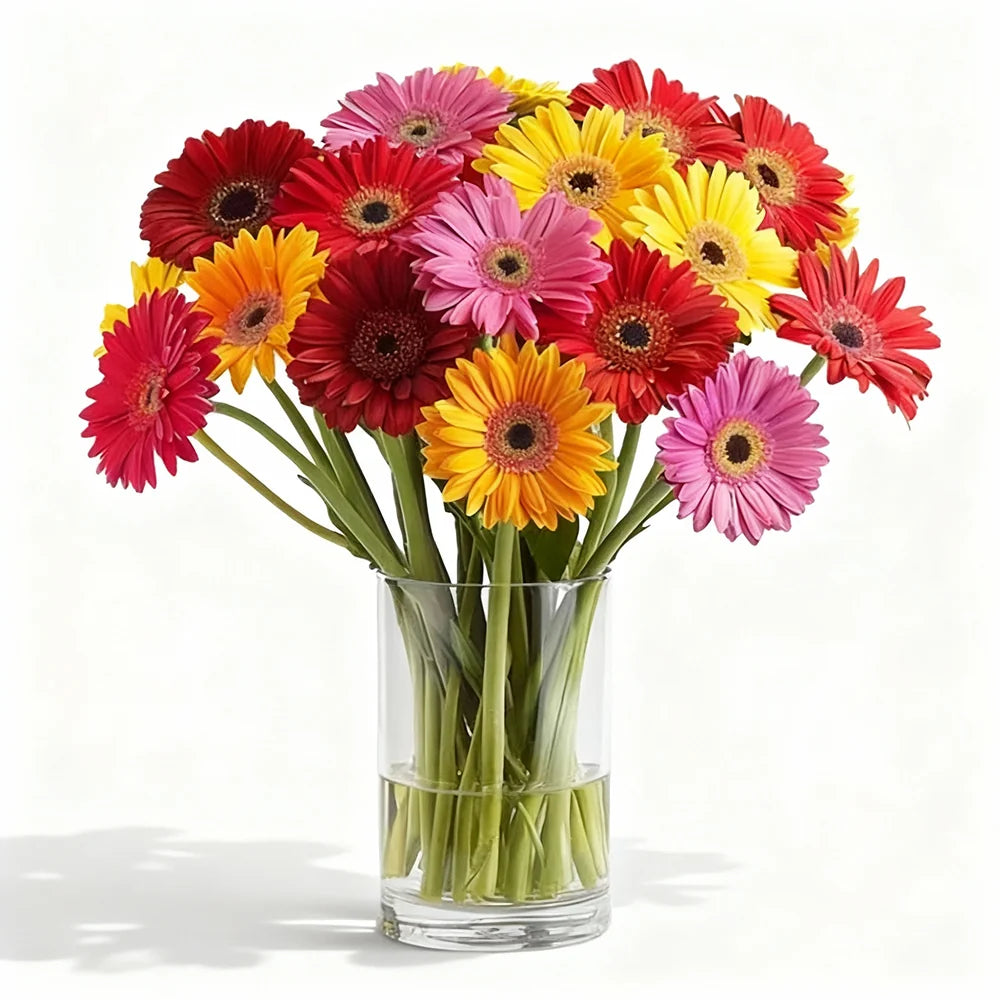 Classic Rainbow Gerbera Bouquet Fleur Concept