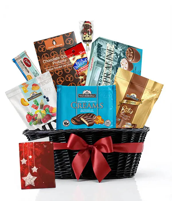 Holiday tradition gift basket with sweets