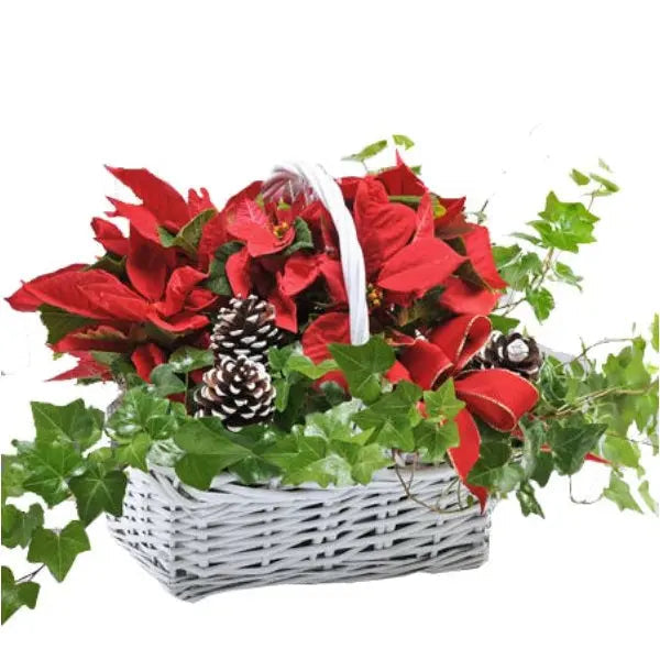 Happy Holidays Planter Basket Fleur Concept