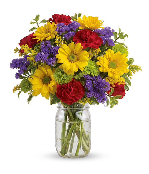 Hooray Bouquet in Mason Jar