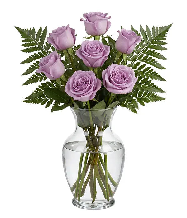 Half Dozen Lavender Roses Fleur Concept