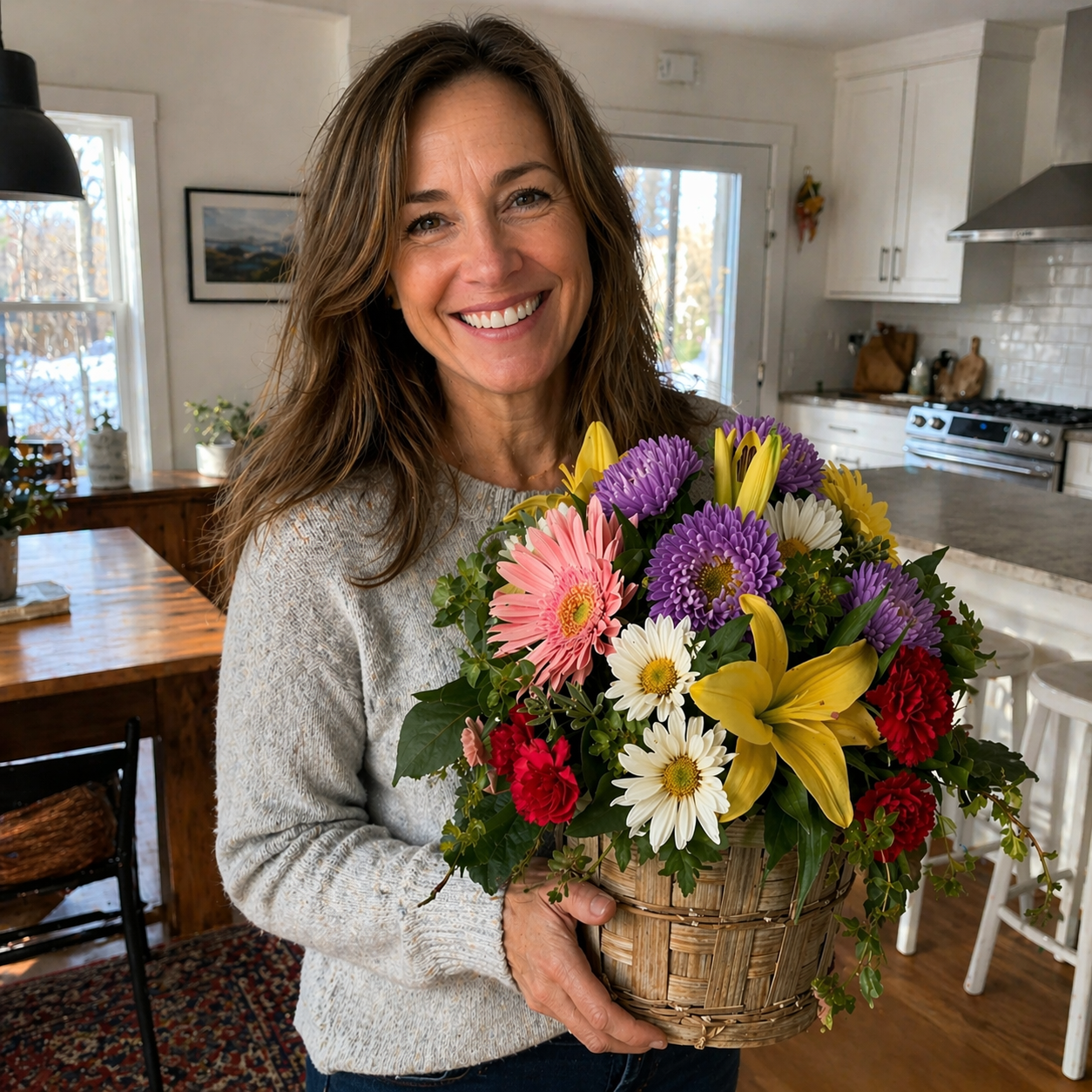 Joy of Flowers Basket Fleur Concept