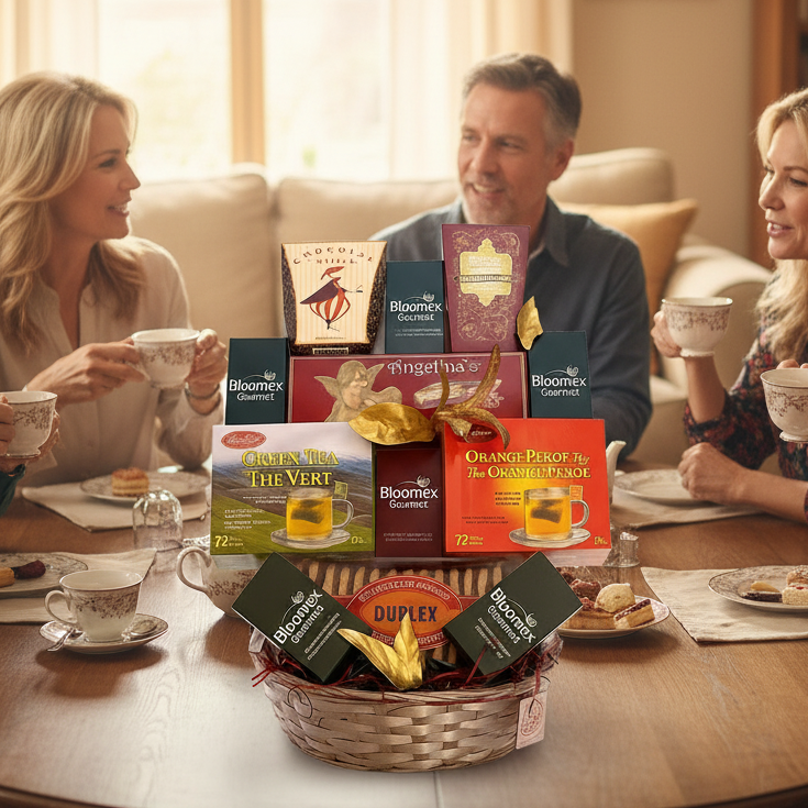 Deluxe Tea Gift Basket Fleur Concept
