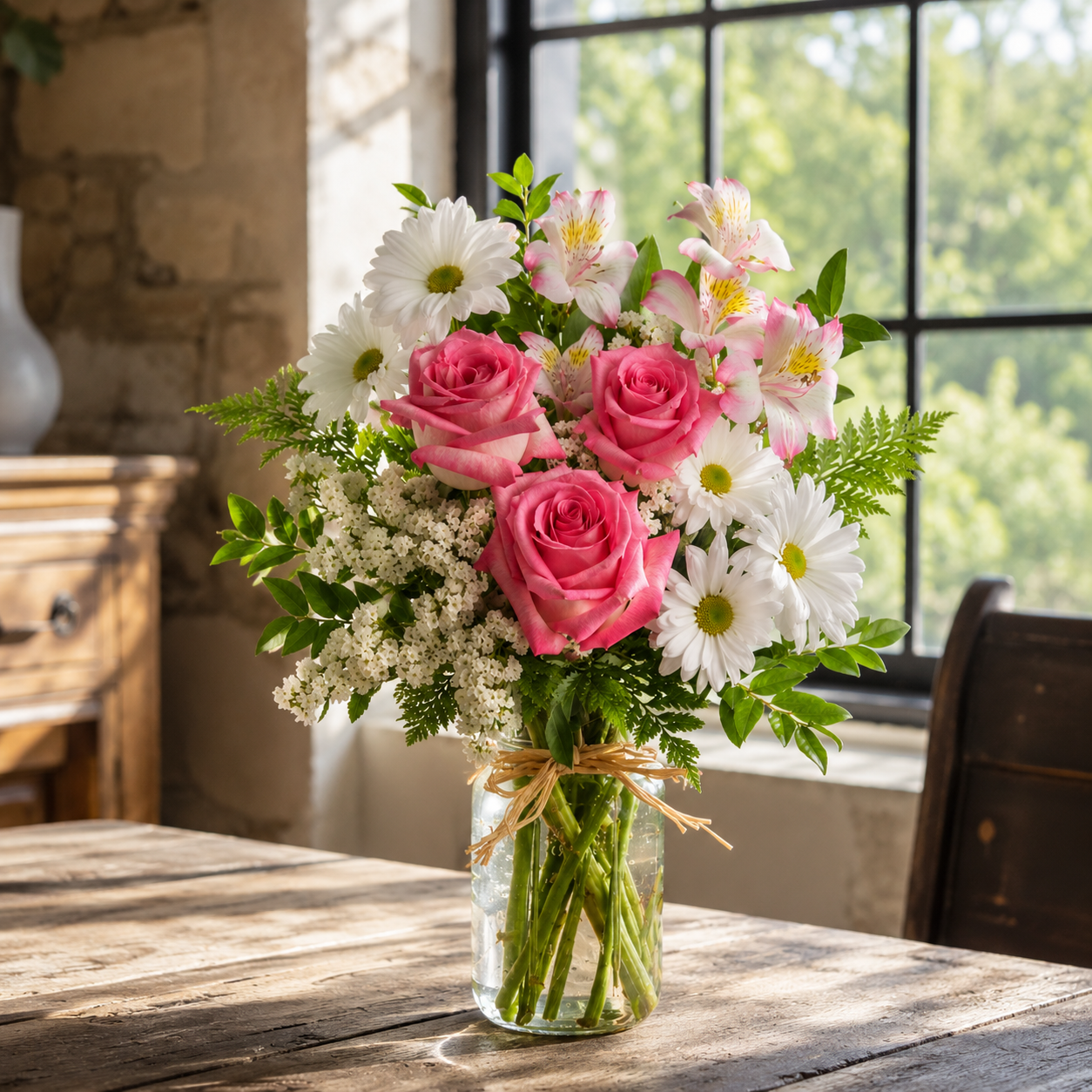 What a Treat in Mason Jar Fleur Concept