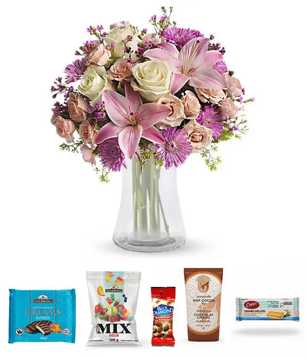 Ensemble Gourmand Bouquet Fleuri Vintage