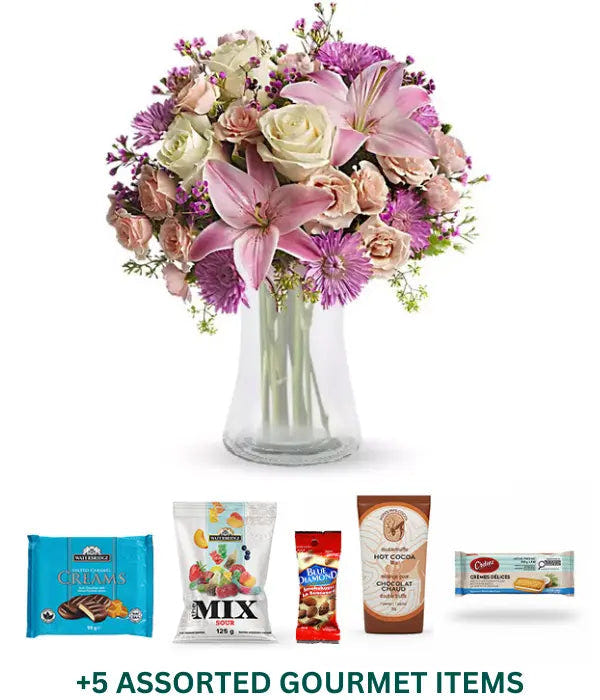 Ensemble Gourmand Bouquet Fleuri Vintage