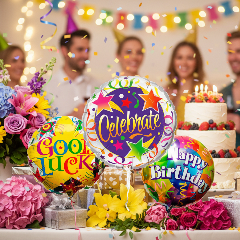 18" Mylar Helium Balloon Fleur Concept