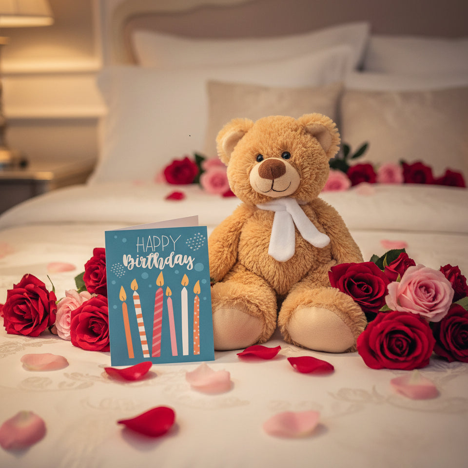 Birthday Card & Teddy Fleur Concept