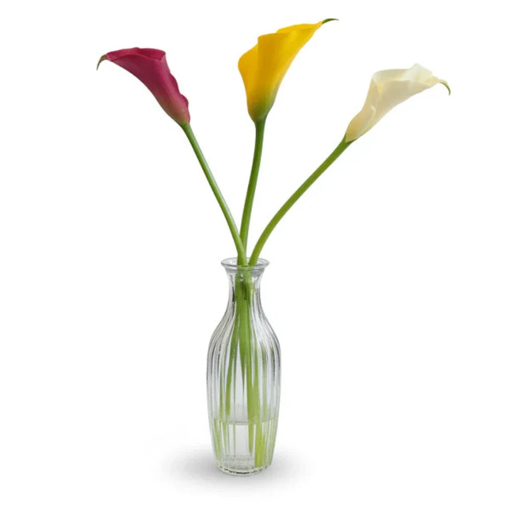 3 Lilies Assorted in Bud Vase Fleur Concept
