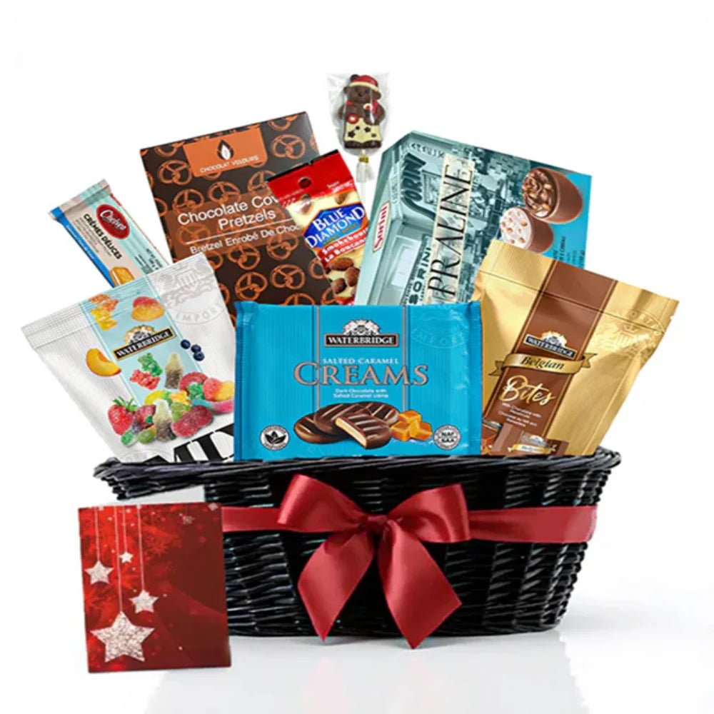 Holiday tradition gift basket with sweets