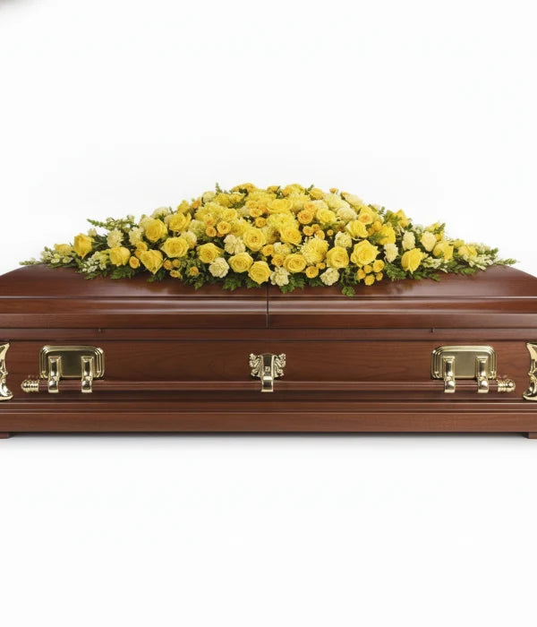 Golden Garden Casket Spray