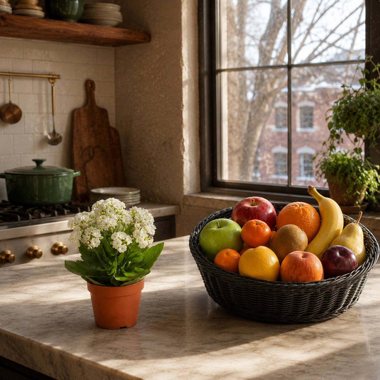Fruits & Flowers Gift Basket Fleur Concept