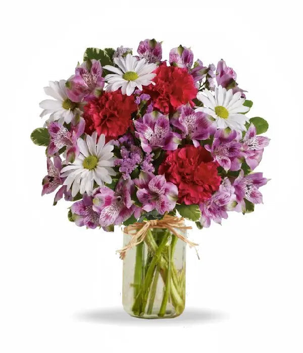 Blooms of Love in Mason Jar Fleur Concept