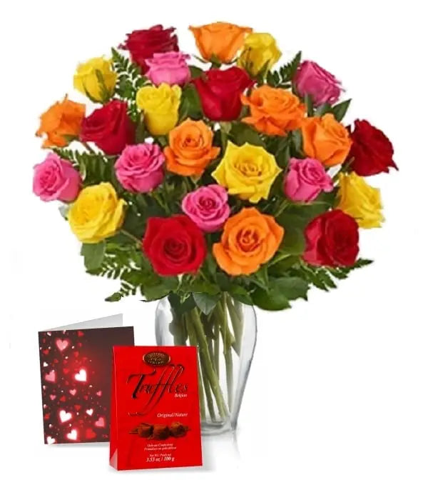 Two Dozen Assorted Rose Combo I Fleur Concept