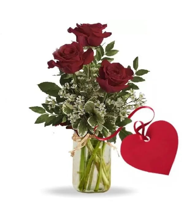 Radiant Roses in Mason Jar Fleur Concept