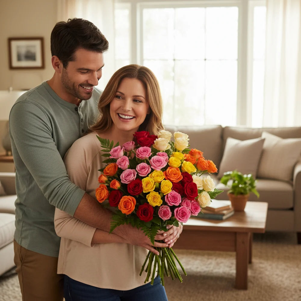 100 Blooms of Assorted Spray Roses Fleur Concept