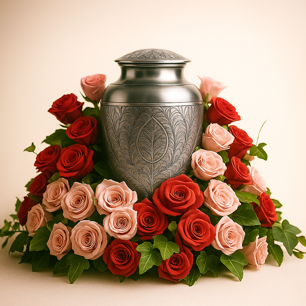 Arrangement pour Urne Symphonie de Roses