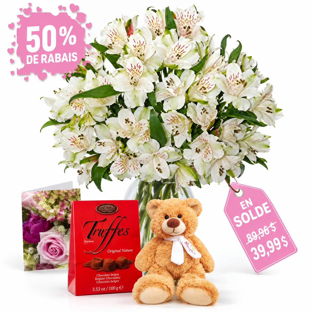 50 fleurs d'alstroemère de Pâques IV