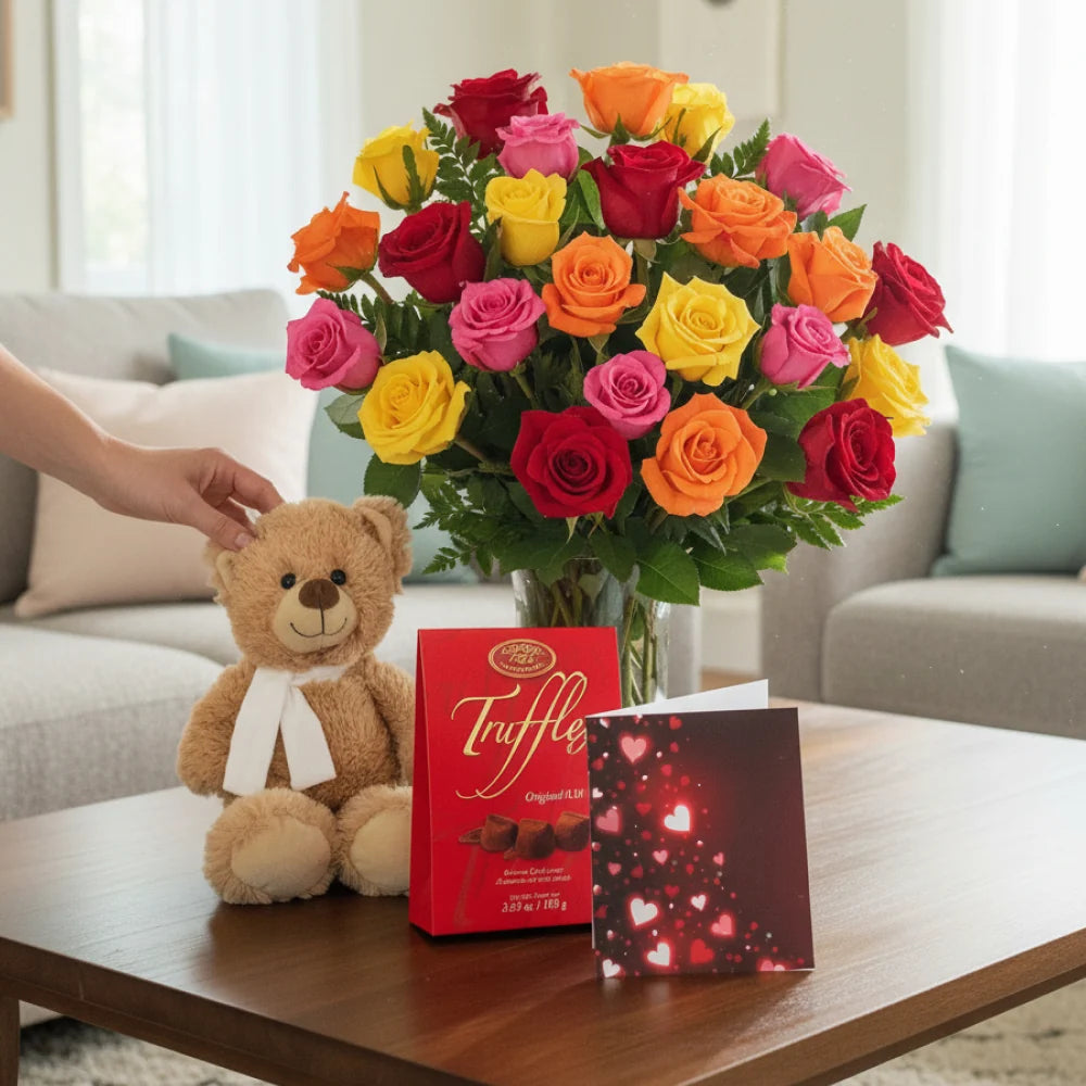 Two Dozen Assorted Rose Combo II Fleur Concept