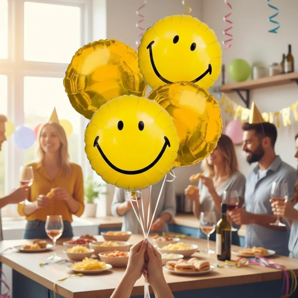 Happy Face Balloon Bouquet (4) Fleur Concept
