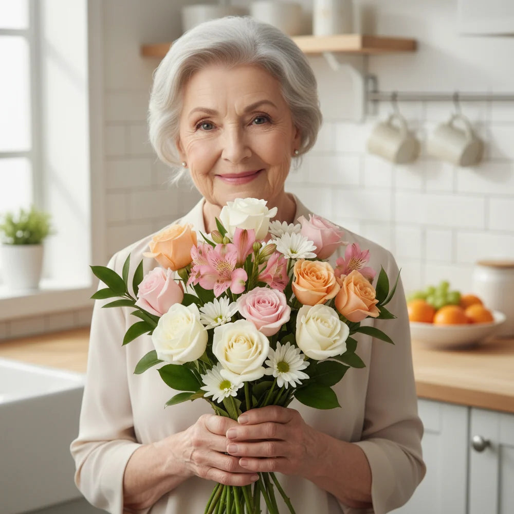 Pastel Buttercup Bouquet in Vase Fleur Concept