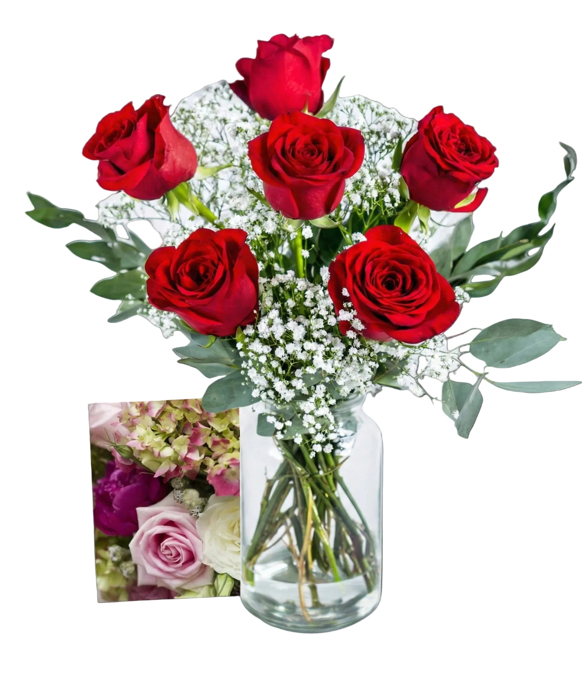 Half Dozen Sweetheart Roses Fleur Concept