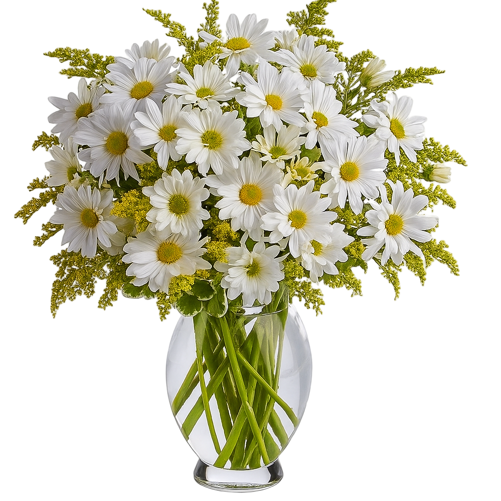 Classic White Daisies Fleur Concept