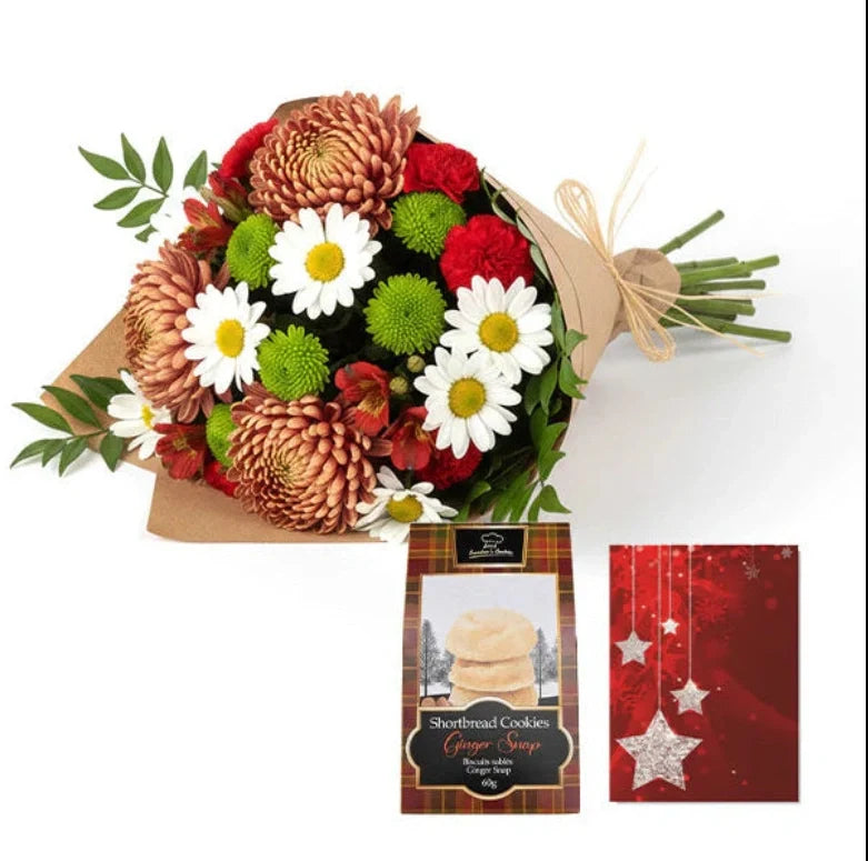 Bouquet with cookies & card