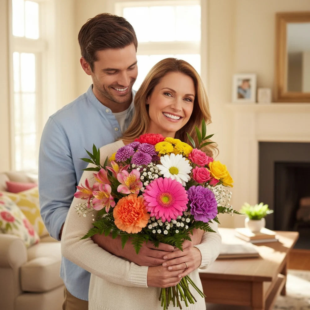 Luxury Bouquet Designer’s Choice with Vase & Card Fleur Concept