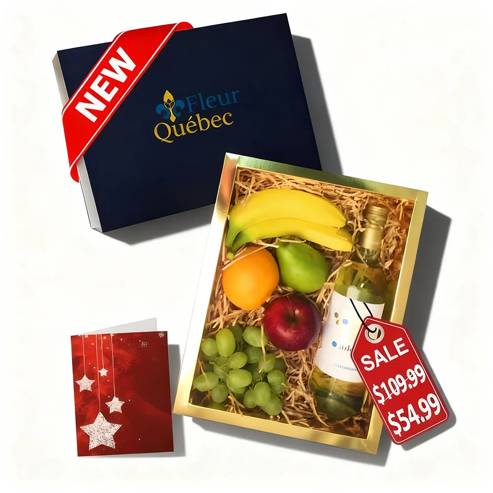 Fruit & White Wine Gift Box Fleur Concept