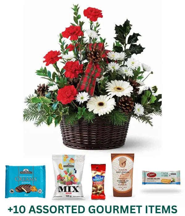 Panier Joie de Noël & Ensemble Gourmand
