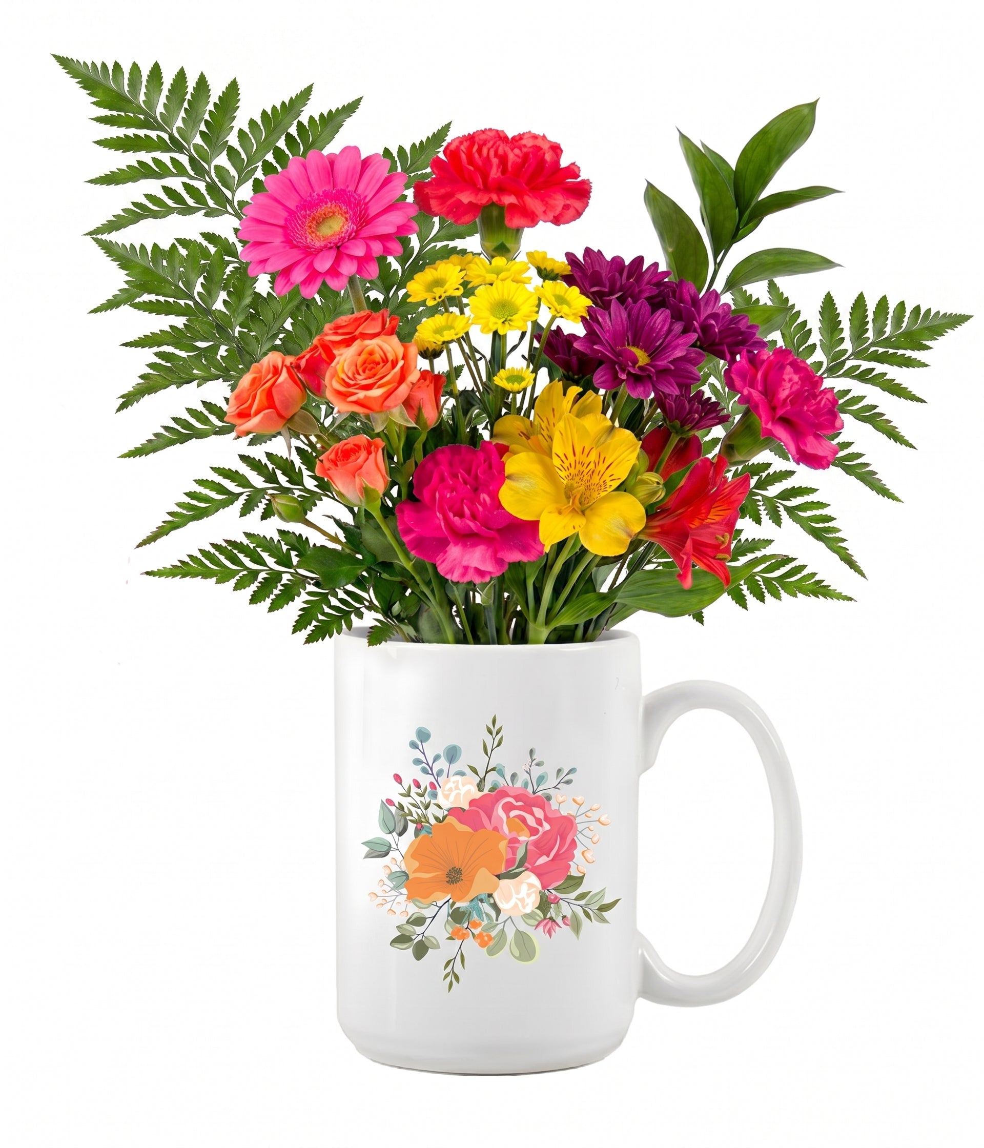 Designer Collection Floral Mug – Vibrant Colours