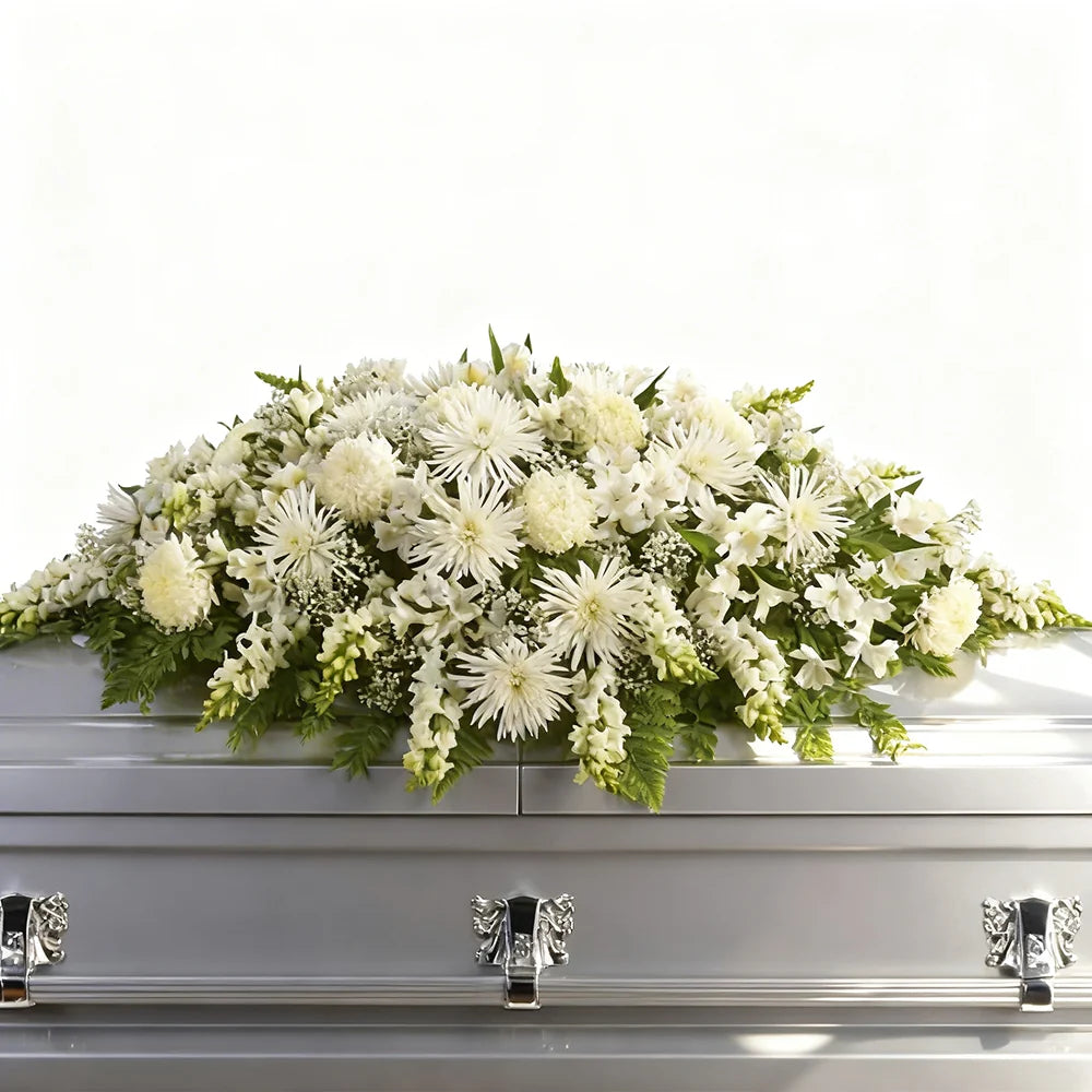 Enduring Light Casket Spray Fleur Concept