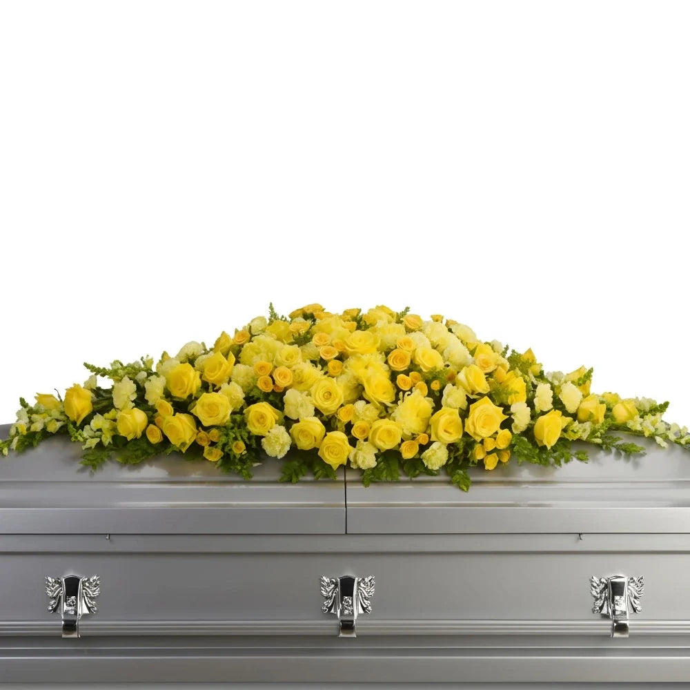 Golden Garden Casket Spray