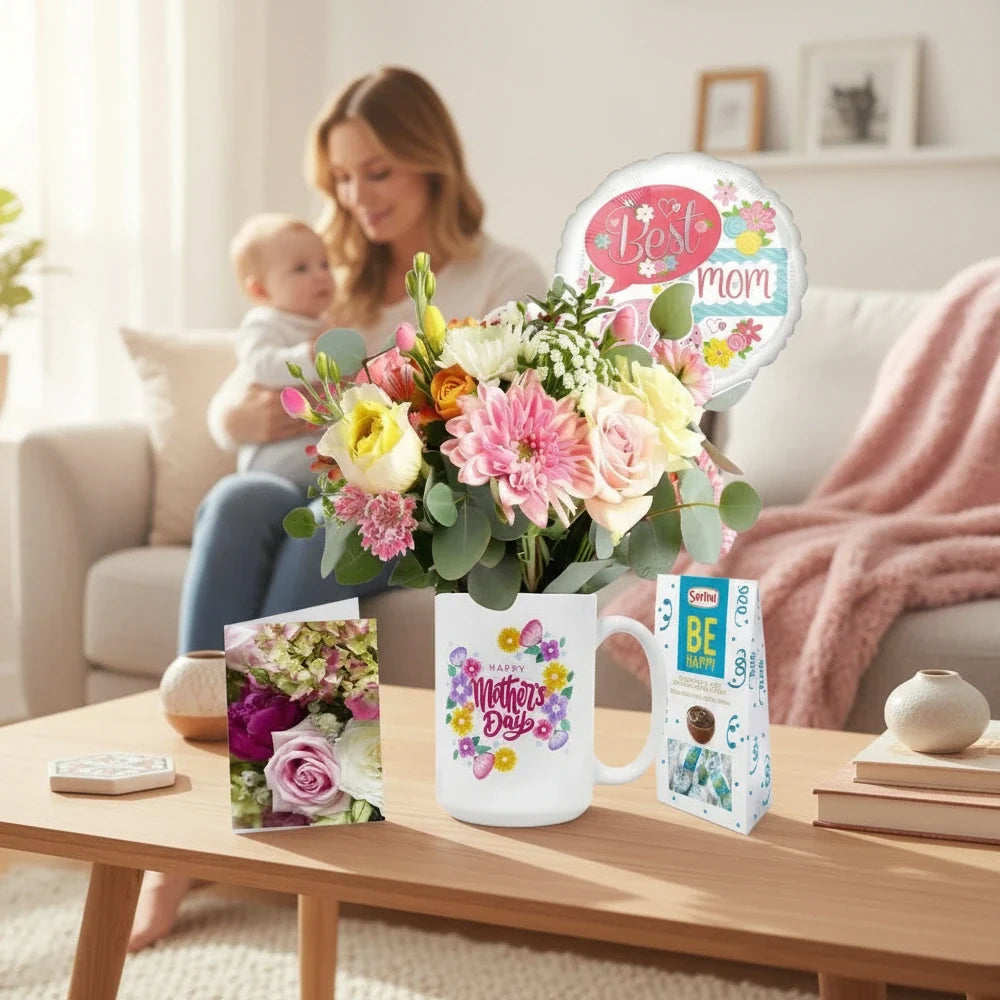 Mother's Day Mug & Flowers IV Designer Collection Fleur Concept