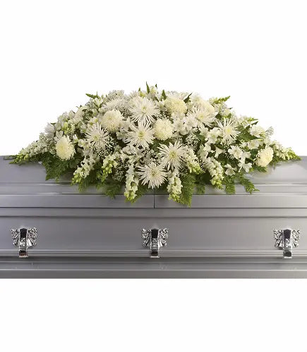 Enduring Light Casket Spray Fleur Concept