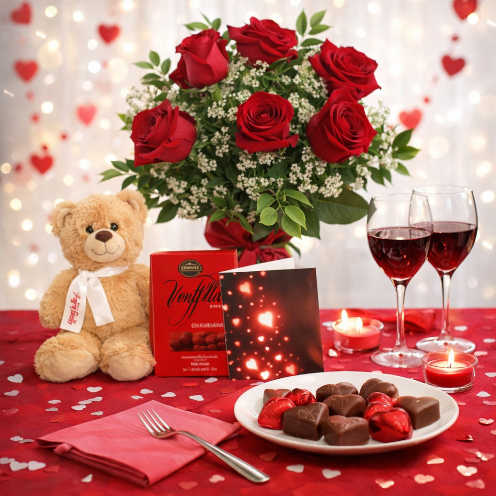 Half Dozen Sweetheart Rose Combo Fleur Concept