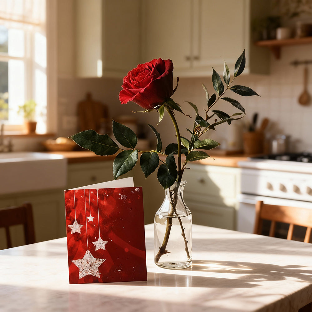 Solitary Rose & Card Fleur Concept